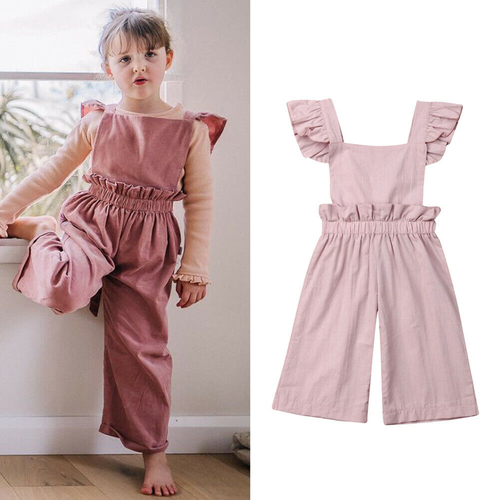 Autumn Kids Baby Girl Overalls Romper Sleeveless