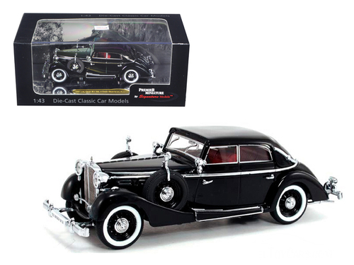 1937 Maybach SW38 Spohn 4 Doors Black Convertible 1/43 Diecast Car