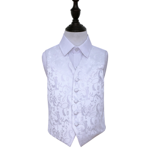 Passion Waistcoat - Boys - White, 24'