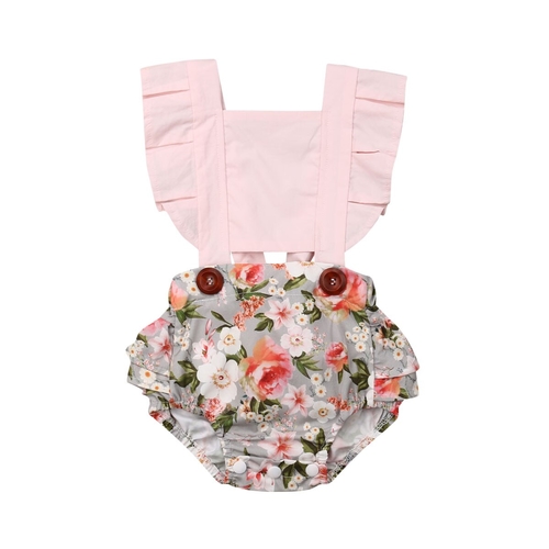 Cute Toddler Baby Girl Summer Floral Bodysuit  