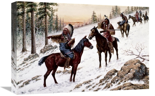 Global Gallery GCS-277861-22-142 22 in. Indians on the Trail Art Print