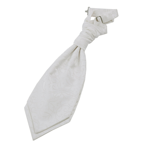 Swirl Pre-Tied Ruche Cravat - Boys - Ivory