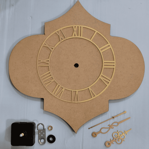 Flower Mdf Base With 12 In Acrylic Dail and Movement