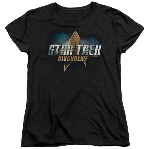 Trevco CBS1906-WT-4 Star Trek Discovery & Discovery Logo Short Sleeve 