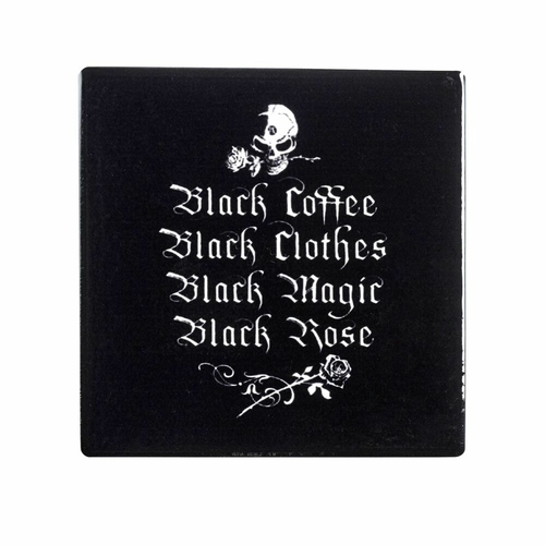 Alchemy Gothic CC10 Ceramic Black Individual Coaster