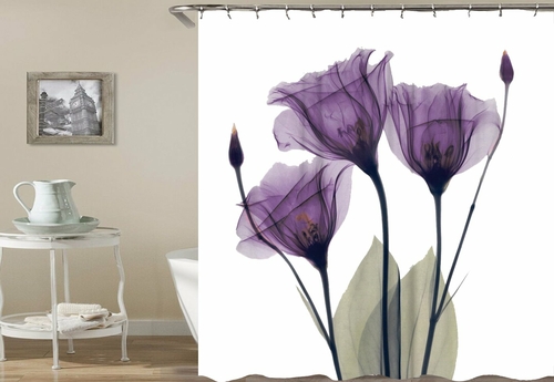 Mulled Wine Flowers Shower Curtain