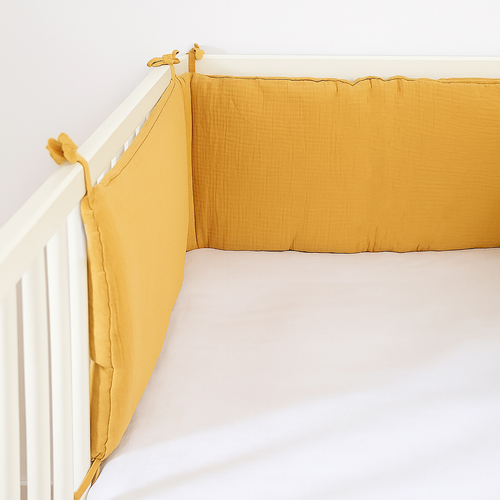 Organic Cotton Cot Bumper - Honey