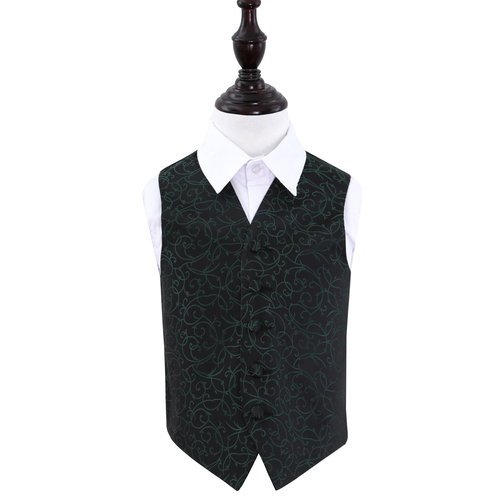 Swirl Waistcoat - Boys - Black & Green, 32'
