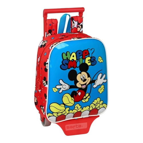 School Rucksack with Wheels Mickey Mouse Clubhouse Happy smiles Red