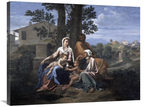 Global Gallery GCS-279472-36-142 36 in. Holy Family in a Landscape Art