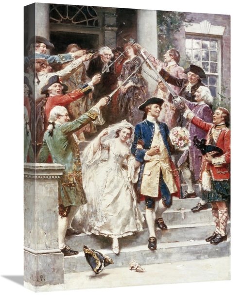 Global Gallery GCS-277526-22-142 22 in. Here Comes the Bride, Wedd