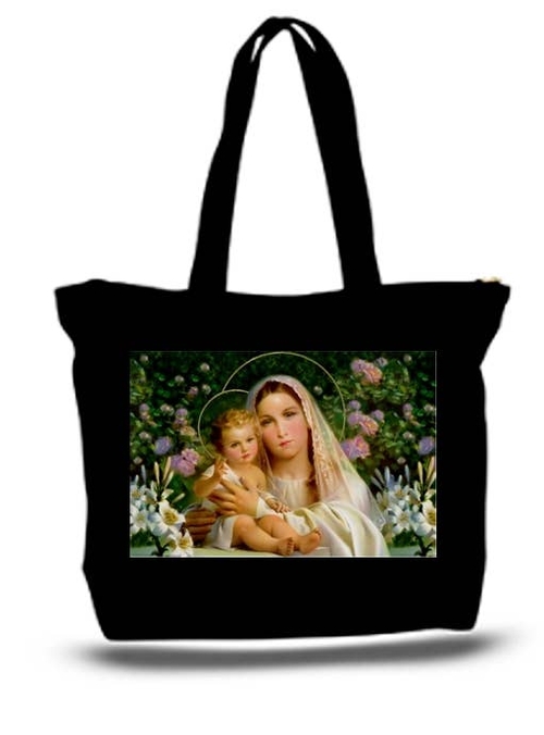 Mary And Baby Jesus Large Tote Grocery & Stuff Bag