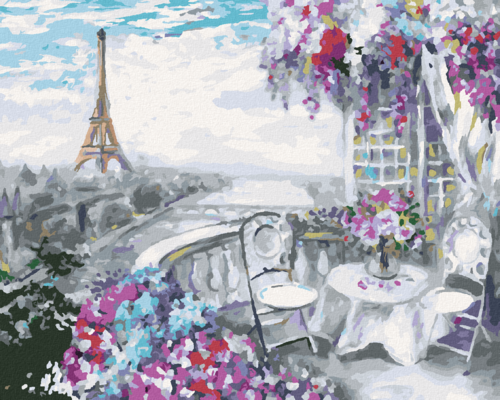 Paint by Numbers - EIFFEL TOWER SUMMER CAFÉ IN PARIS