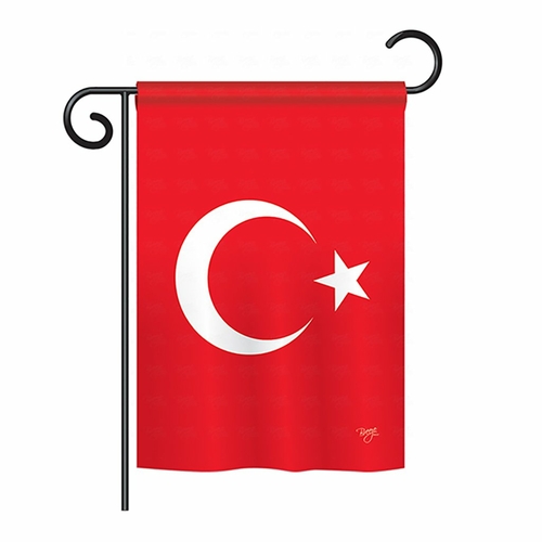 Breeze Decor BD-CY-GS-108194-IP-BO-D-US14-BD 13 x 18.5 in. Turkey Flag