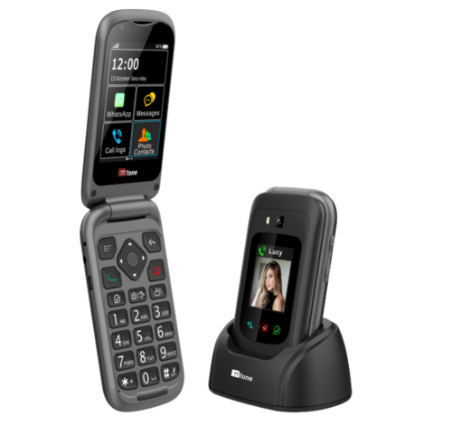 TTfone TT970 4G WhatsApp Flip Senior Big Button Mobile with EE Pay As