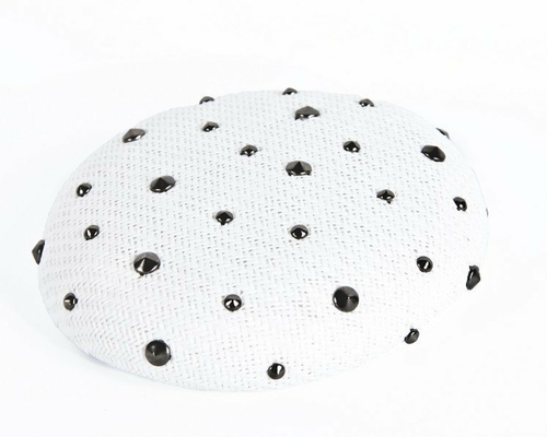 White pillbox with studs