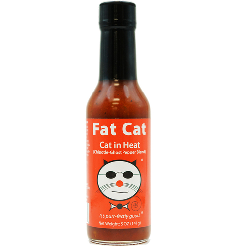 Fat Cat "Cat In Heat" Chipotle-Ghost Pepper Blend Hot Sauce