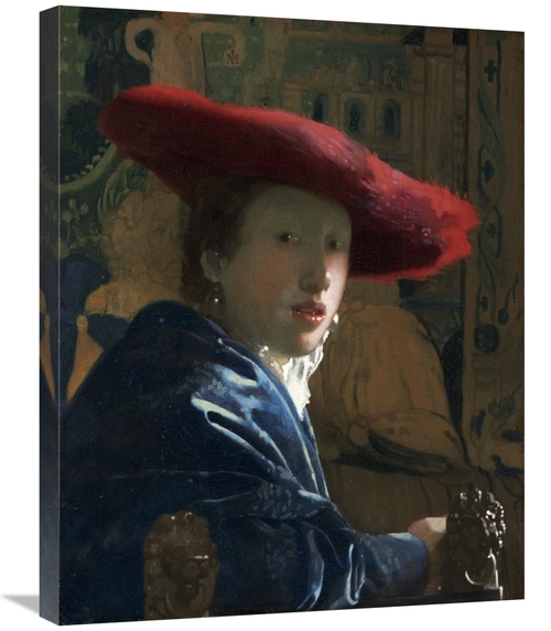 Global Gallery GCS-281418-2228-142 22 x 28 in. Girl with a Red Hat Art