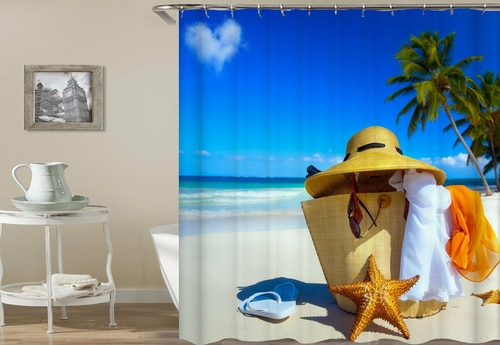 Day At The Beach Shower Curtain