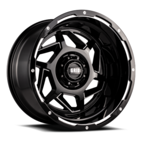 D21865M225 20 x 10 GD14 - 25 mm Offset 8 x 165.1 Gloss Black with Mill