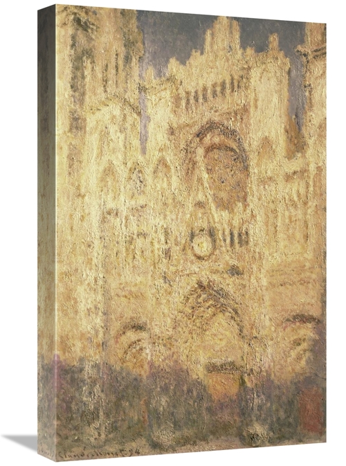 Global Gallery GCS-278700-22-142 22 in. Rouen Cathedral in the Evening