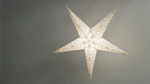 Lace: Ivory (XL) Handmade 5 Pointed Paper Star Lampshade