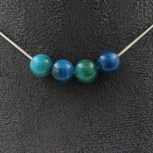 Apatite 4 beads 8 mm necklace