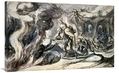 Global Gallery GCS-281508-44-142 44 in. Eurydice in Hell Art Print - H