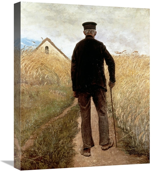 Global Gallery GCS-282734-22-142 22 in. Old Man Walking Art Print - La