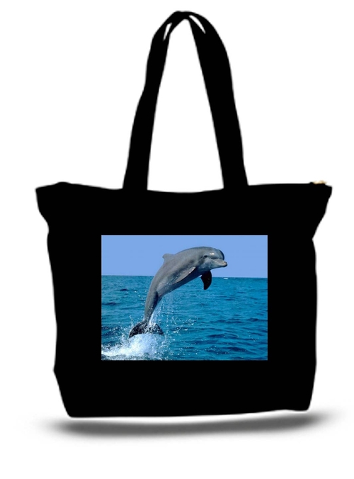 Dolphin Large Tote Grocery & Stuff Bag