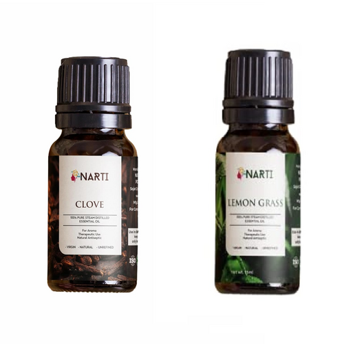 Clove & Pure Lemongrass Essential Oil for Hair Fall, pack of 2