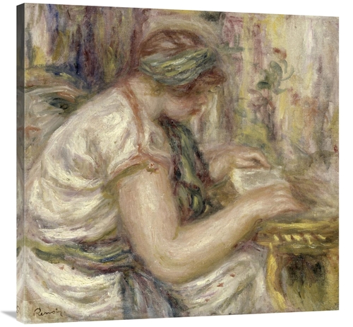 36 in. Woman in an Arabian Blouse Reading Art Print - Pierre-Auguste R