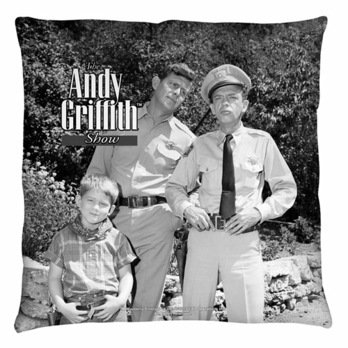 Trevco CBS1502-PLO3-18x18 Andy Griffith-Lawmen - Throw Pillow, Whi