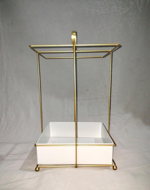 Gold Rectangular Metal bow hamper basket bow hamper baskets,