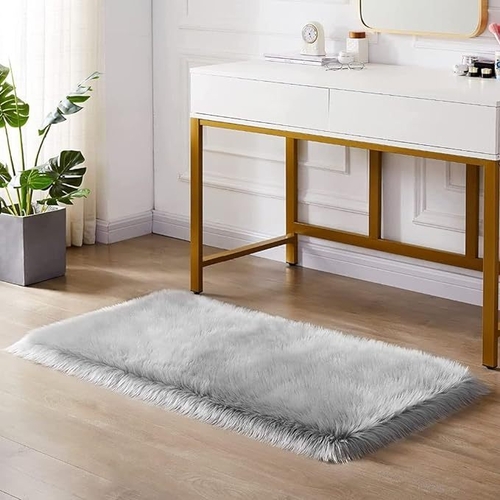 CottonFry Faux Long Pile Fluffy Fur Rugs Bedroom Furry CarpetSheepskin