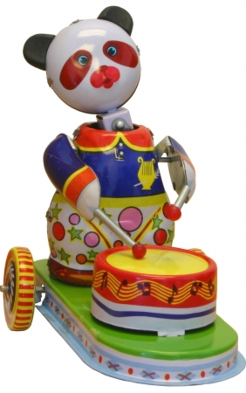 SHAN MS565 Collectible Tin Toy - Panda Drummer