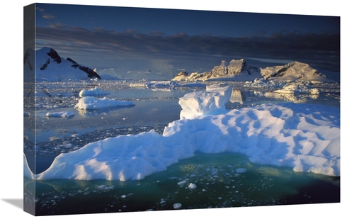 Global Gallery GCS-397799-1624-142 16 x 24 in. Evening Light on Ice Fl