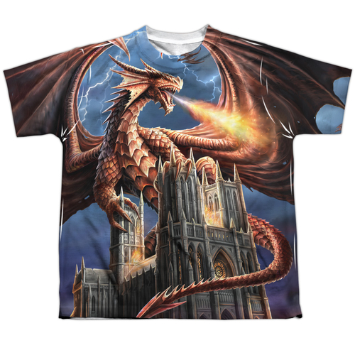 Trevco AS109-YTPP-2 Anne Stokes & Dragons Fury-Short Sleeve Youth Poly
