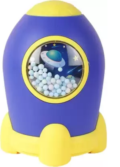 Premium Quality Rocket Shape Piggy Bank with Number Code Lock For Kids