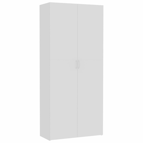 Storage Cabinet White 31.5"x14"x70.9" Chipboard