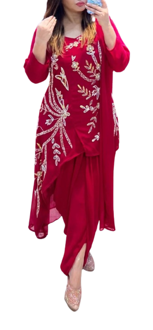 Women's Beautiful Georgette Fabric Designer Top Attached With lining