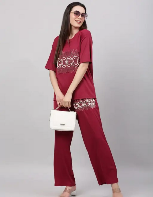 Women Tshirt & Pant Co-ords Set