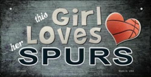 Smart Blonde BP-8442 3 x 6 in. This Girl Loves Her Spurs Novelty Metal