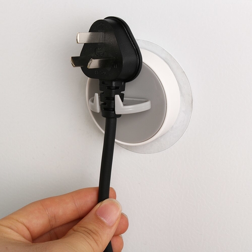 1PC 6*4cm Plastic Adhesive Wire Plug Hook Wall