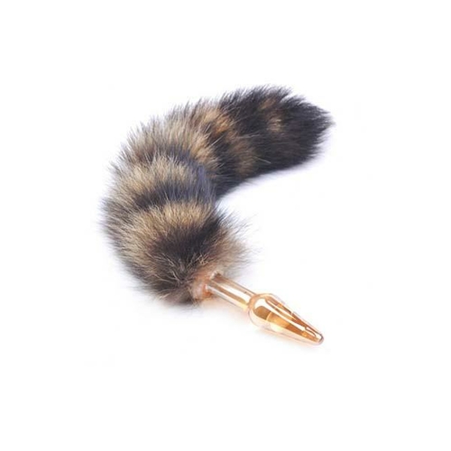 Glass Anal Plug With Fox Tail