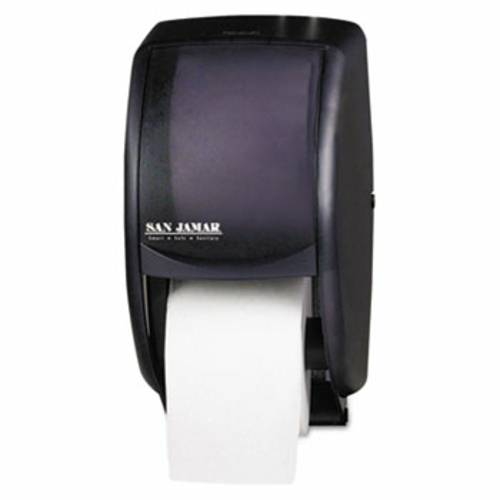 San Jamar R3500TBK Duett Standard Bath Tissue Dispenser- Black Pearl