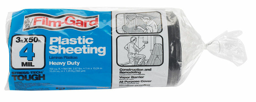 Berry Plastics 626154 4 mil 3 x 50 ft. Film Polyethylene Sheeting - Bl