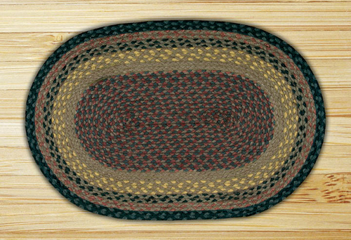 Earth Rugs 10-099 Brown-Black-Charcoal Heart Rug