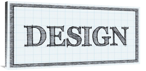 Global Gallery GCS-453837-2448-142 24 x 48 in. Sketched Words - Design