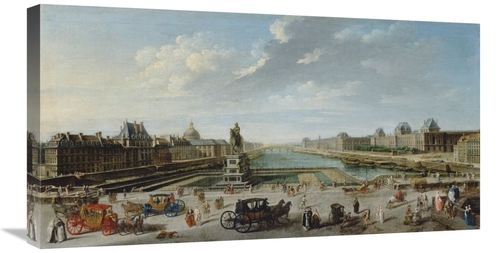 Global Gallery GCS-459998-30-142 30 in. A View of Paris From the Pont 